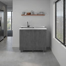 Alatna Freestanding Utility Base Cabinet with Stainless Steel Countertop by HouseOfZazla