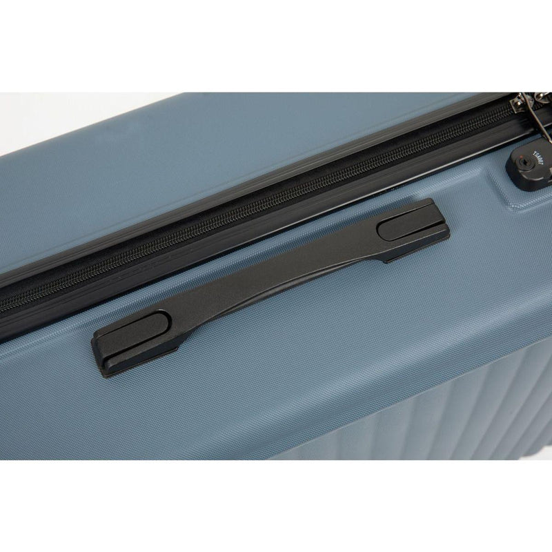 3 Piece Luggage Sets ABS Lightweight Suitcase with Two Hooks, Spinner Wheels, TSA Lock, (20/24/28) Blue