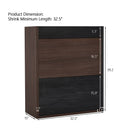 Modern Extendable & Rotating Cabinet With Drawer And Flip Doors For Versatile Storage - Black / Dark Walnut by Unique Piece Furniture
