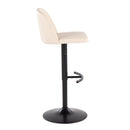 Toriano - Contemporary Adjustable Bar Stool With Rounded T Footrest (Set of 2) by HouseOfZazla
