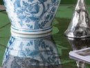 Large Mirrored Dining Table With Elegant Floral Design And - Silver Multi by HouseOfZazla