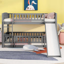 Low Bunk Bed With Slide, Fence And Ladder by Unique Piece Furniture