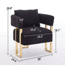 Modern Decorative Chair Teddy Fleece Upholstered And Metal Foot by Unique Piece Furniture