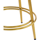 27.65'' Modern Counter Stools Set of 2,Dark green  velvet Counter Stools with iron Frame,Soft back and cushion,Footrest,suitable for Kitchen/Bedroom/Dining Room