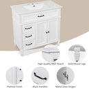 Bathroom Vanity With Sink, 2 Doors 2 Drawers, Freestanding Design by HouseOfZazla