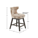 360 Degree Swivel Counter Stool With Silver Detailing by HouseOfZazla