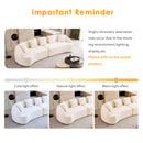Curved Boneless Sofa, Compression Modular 110'' Sectional