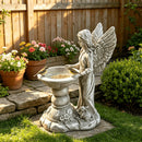 15.35" High Angel Bird Bath Sculpture