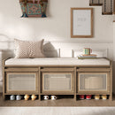 TREXM 48" Entryway Shoe Bench