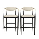 Upholstered Bar Stools With Backs For Kitchen Island (Set of 2)