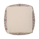 Amelia - Handcrafted Fabric Pouf, Rustic Elegance - Multicolored