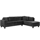 Modern Sectional Sofa With Storage Ottoman, L - Shape Couch With 2 Pillows And Cup Holders by HouseOfZazla