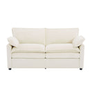 Modern Loveseat Sofa, Upholstered Couch With Side Storage Pockets