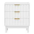 3 Drawer Dresser with Fluted Panel Design