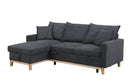 Colton - Reversible Sleeper Sectional Sofa With Storage Chaise - Dark Gray by HouseOfZazla