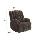 Power Motion Recliner With Lift Heating Massage Function - Brown by HouseOfZazla