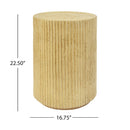 Cylindrical Outdoor Side Table Antique Brown MGO