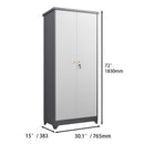 Outdoor Cabinet, Large Capacity Storage Vertical Tall Design With Shelves And Secure Lock by HouseOfZazla