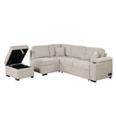 Sleeper Sofa Bed, 2 In 1 Pull Out Sofa Bed L Shape Couch With Storage Ottoman For Living Room, Bedroom Couch And Small Apartment by HouseOfZazla