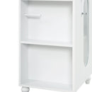 20" Bathroom Vanity with Sink, Bathroom Vanity Cabinet with Two-tier Shelf, Adjustable Shelf, Solid Wood and MDF, White
