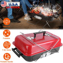 Portable Charcoal Grill OutdoorÊTabletop Grill Small Barbecue Smoker Folding BBQ Grill with Lid for Backyard Camping Picnics Beach