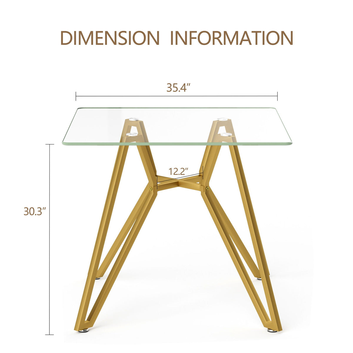 Modern Glass Dining Table With Metal Legs, photo 11 of 14