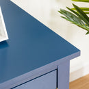 71-inchstylishTVcabinet Entertainment CenterTV stand,TVConsoleTable, Media Console,solidwood frame,Changhong glass door,Metal handle,antique blue,canbeplacedin the children's room,bedroom Living Room