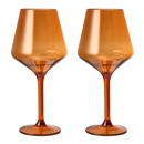 Floating Wine Glasses for Pool - Set of 2-18 OZ (Burnt Orange)