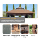 Outdoor Pop Up Gazebo Canopy With 2 Tier Soft Top And Removable Zipper Netting by HouseOfZazla
