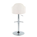 Ahoy - Contemporary Adjustable Barstool With Swivel With Rounded T Footrest (Set of 2) by HouseOfZazla