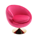 360 Degree Swivel Cuddle Barrel Accent Chairs, Round Armchairs with Wide Upholstered, Fluffy Fabric Chair for Living Room, Bedroom, Office, Waiting Rooms