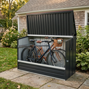 Outdoor Galvanated Steel Storage Shed with Flip Top and Foldable Front Door by HouseOfZazla