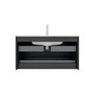 BRON 36" Bathroom Vanity with Sink, Modern Wall-Mounted Floating Cabinet by HouseOfZazla