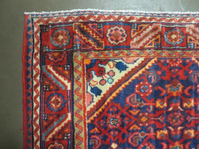 3' 6" X 10' 4" Antique Handmade India Floral Oriental Wool Runner Rug