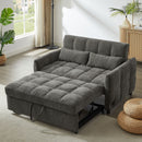 Loveseat Sofa Pull-Out Bed With Adjustable Backrest, 3 USB Ports And 2 Lumbar Pillows For Living Room by HouseOfZazla