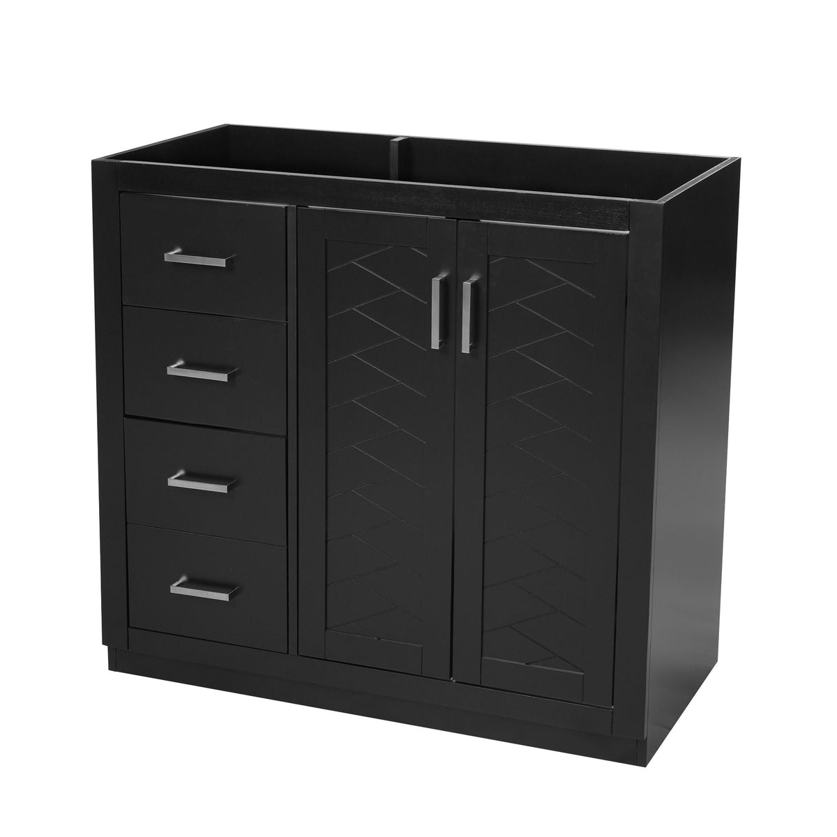 Retro Style Bathroom Vanity, 3 Drawers & Soft Closing Doors, photo 6 of 40