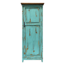 Small Rustic Cabinet for storage in Oldie Turquoise