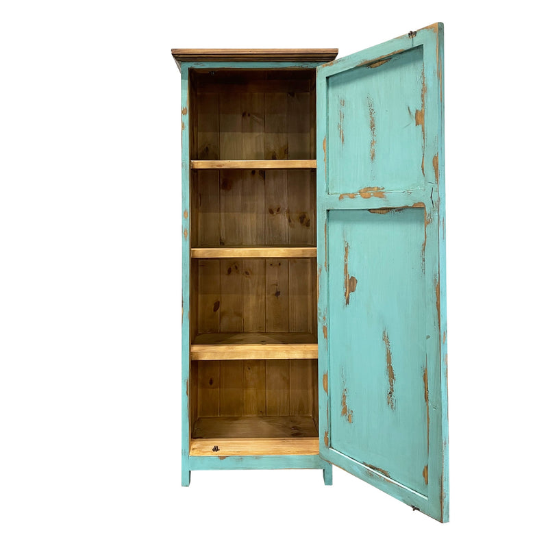 Large Rustic Cabinet for storage in Oldie Turquoise, photo 7 of 9