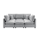 Modern Sectional Sofa U-Shaped With Movable Ottoman Storage Armrests And USB Ports by HouseOfZazla