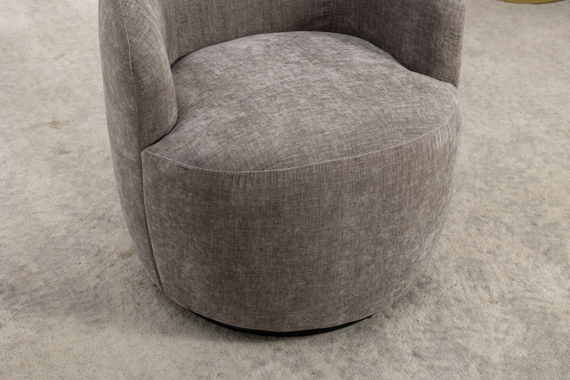 Walker Edison | Chenille Swivel Accent Barrel Chair