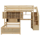 Loft Bed With Built In Desk And Staircase by HouseOfZazla