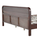 Pine Solid Wood Queen Size Bed, Dark Walnut by HouseOfZazla