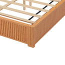 Platform Bed Frame With Headboard, Floor Standing Design by HouseOfZazla