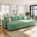 U-Shaped Sectional Sofa Bed With Storage And USB Ports by HouseOfZazla