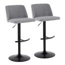 Toriano - Contemporary Adjustable Bar Stool With Rounded T Footrest (Set of 2) by HouseOfZazla