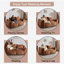 Giant Bean Bag Couch, Ultra Soft Fluffy Loveseat For Living Room by Unique Piece Furniture