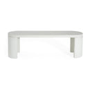 Ellis Oval 60" Modern Outdoor Concrete Dining Bench