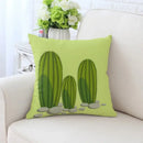 Cactus hand painting decorative pillowcase for living room sofa by Decorbites
