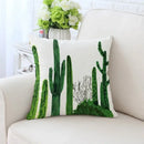 Cactus hand painting decorative pillowcase for living room sofa by Decorbites