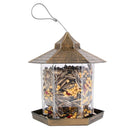 Hanging Gazebo Wild Bird Feeder Outdoor Bird Seed Station with Large Capacity 6 Feeder Ports for Garden Patio Park Weatherproof Easy To Refill by GBruno Store